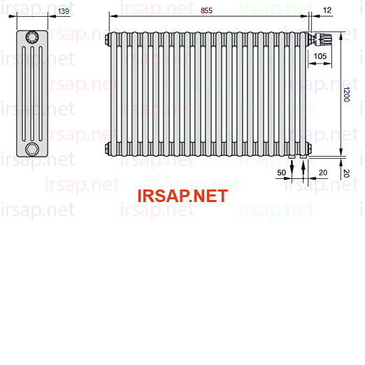 Радиатор IRSAP Tesi 41200/19 T25 CL 01